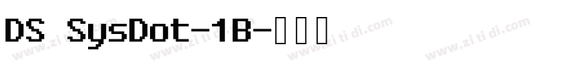 DS SysDot-1B字体转换